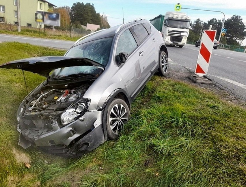 Wypadek na DK 2 koło Białej Podlaskiej. Kierowca jednośladu nie ustąpił pierwszeństwa. Miał blisko 2 promile