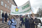 Manifestacja pracowników Szpitala Specjalistycznego w Kościerzynie