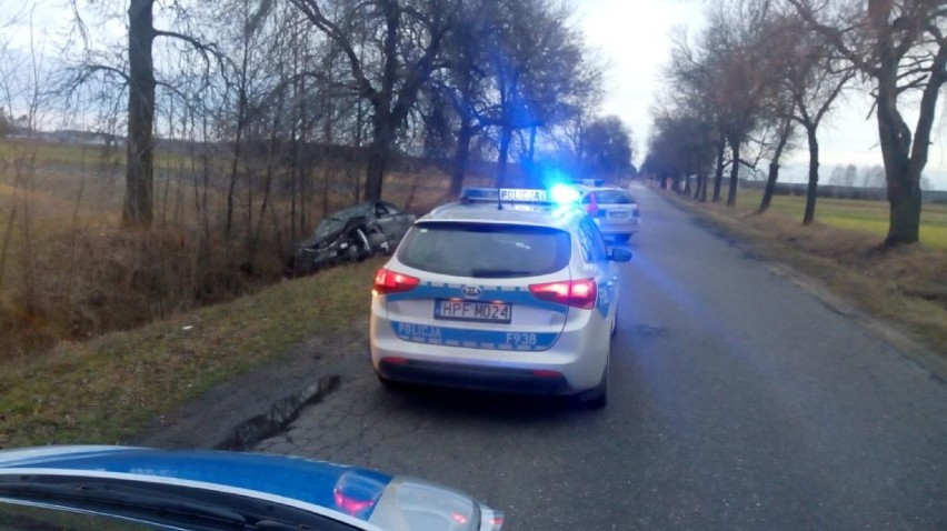 Kradzież paliwa w Wieluniu, pościg po dwóch powiatach i rozbity radiowóz. 34-latek aresztowany[FOTO]
