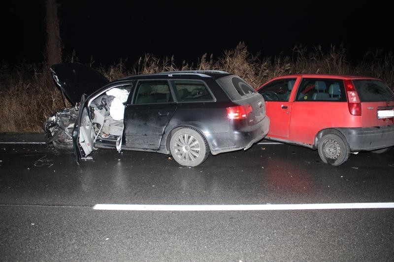 Groźny wypadek w Grojcu z udziałem czterech aut osobowych