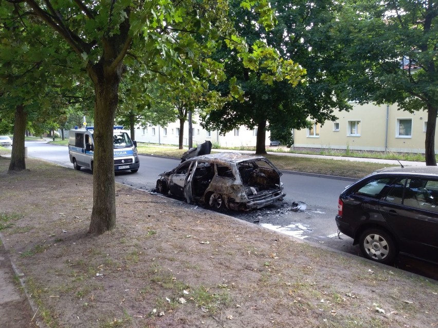 Spalone auto na gdańskim Chełmie- 19.06.2018