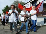 Protest bełchatowskich pracownic w Łodzi