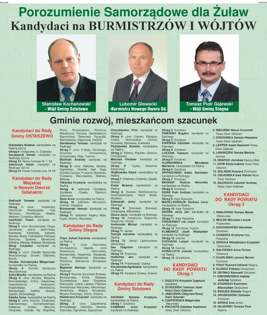 Zamierzenia KWW Porozumienie Samorządowe dla Żuław:
