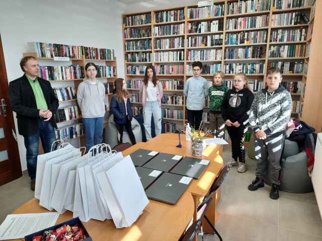 W kwietniu z uczestnikami projektu spotkał się wójt gminy Wąpielsk Dariusz Górski