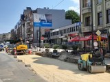 Trwa remont torowiska tramwajowego na ul. Wolności – zobacz, jak przebiegają prace w centrum Zabrza