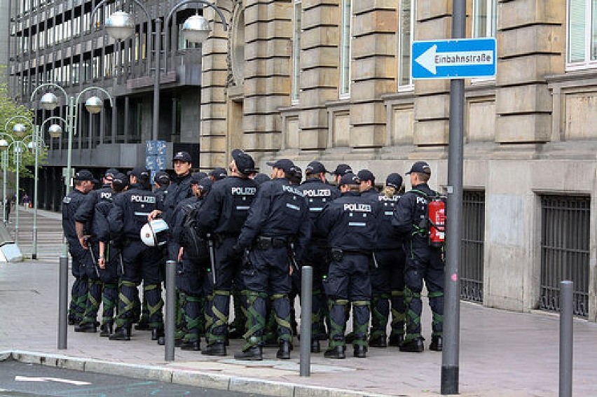 Bundespolizei przed demonstracją