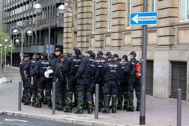 Bundespolizei przed demonstracją
