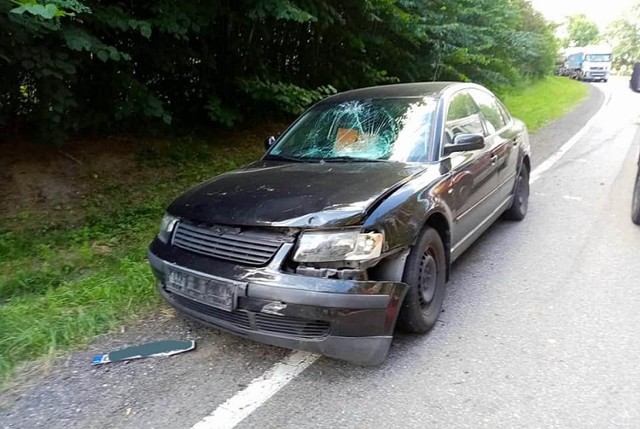 Do wypadku doszło na drodze krajowej nr 55 w Mątkach (gm. Ryjewo).