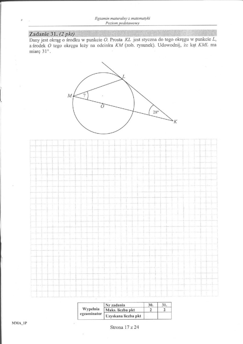 Matura matematyka arkusz poziom podstawowy - technikum