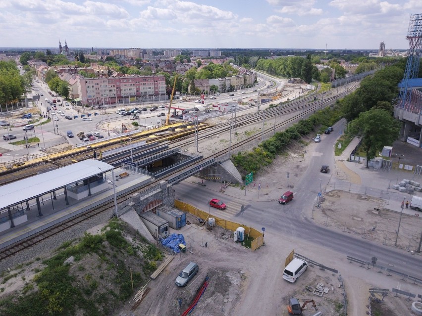 Postęp prac przy budowie centrum przesiadkowego Opole...