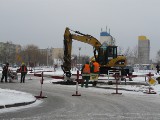 Awaria ciepłociągu na Widoku