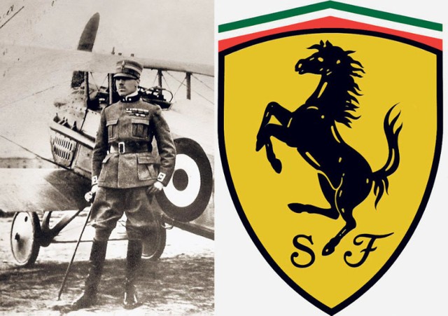 Ferrari 
Czasem logo miało wyjątkowe znaczenie dla założyciela firmy. "Cavallino Rampante", czyli "skaczący koń" zdobił samolot włoskiego bohatera I wojny Francesco Barracca. W 1923 r. Enzo Ferrari wygrał wyścig w Ravennie i spotkał matkę asa przestworzy, hrabinę Paolinę. Poprosiła, aby przy następnej okazji zechciał użyć konia, jako swojego "herbu" na samochodzie. Powiedziała, że rumak przyniesie mu szczęście. Ferrari tak zrobił i sprawdziło się!
