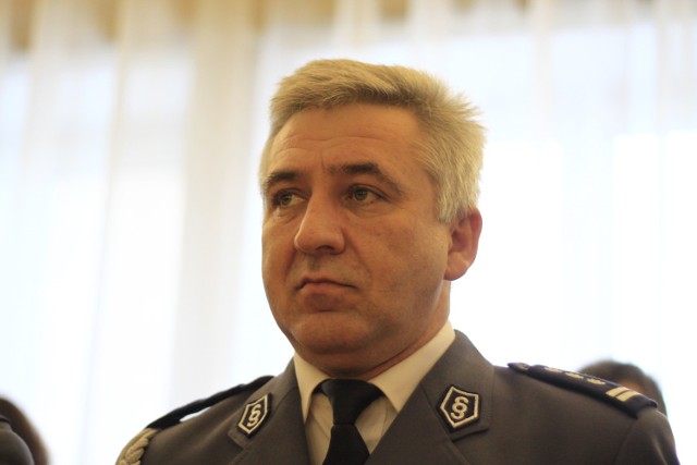 Jacek Buczek jeszcze w mundurze policyjnym
