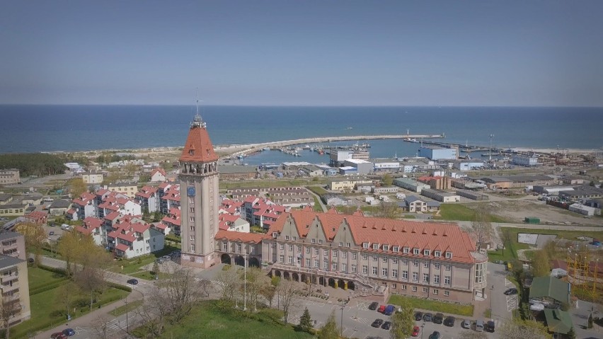 Władysławowo i plaża z drona, maj 2017