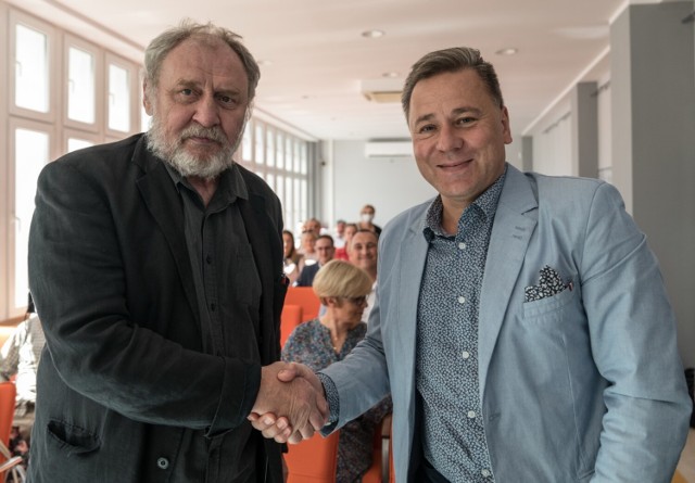 Andrzej Grabowski i prezydent Konina Piotr Korytkowski