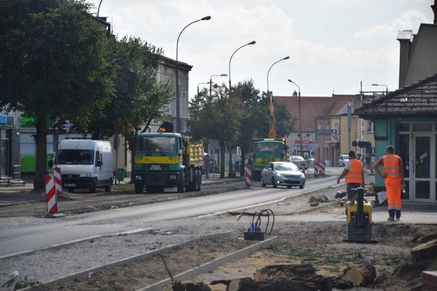 Trwa remont ulicy Kościuszki w Wągrowcu. Aktualne zdjęcia i film z postępu prac