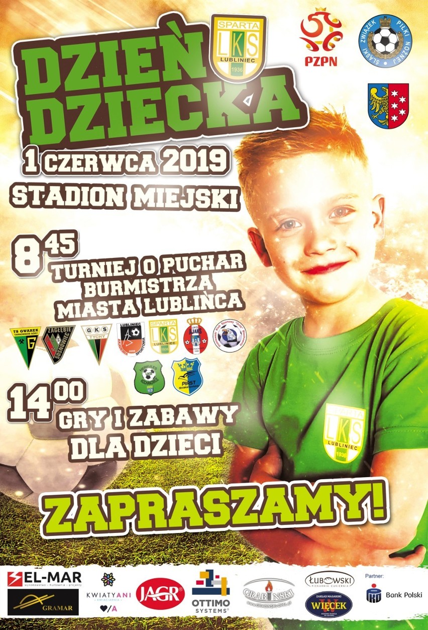 Dzień Dziecka 2019 w Lublińcu. Turniej piłkarski na stadionie miejskim, gry, zabawy i ekstremalny tor przeszkód na rynku