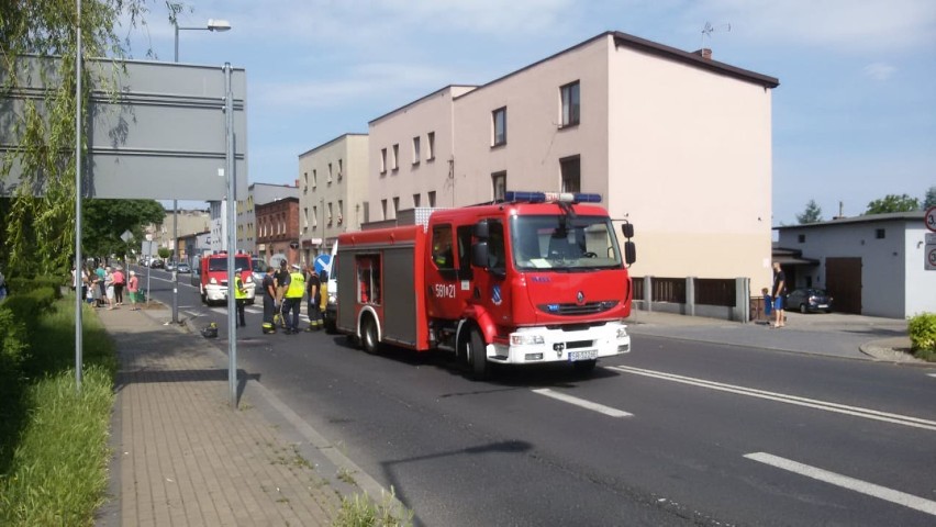 Wypadek na ulicy Wyzwolenia w Rybniku. Stan pieszej ciężki, lądował śmigłowiec LPR