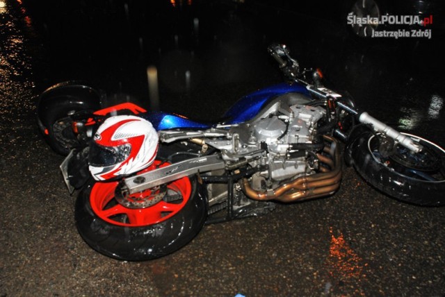 Wypadek w Jastrzębiu: zderzenie motocykla z osobówką