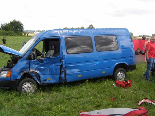 Wypadek na DK 22 w pobliżu Kończewic.