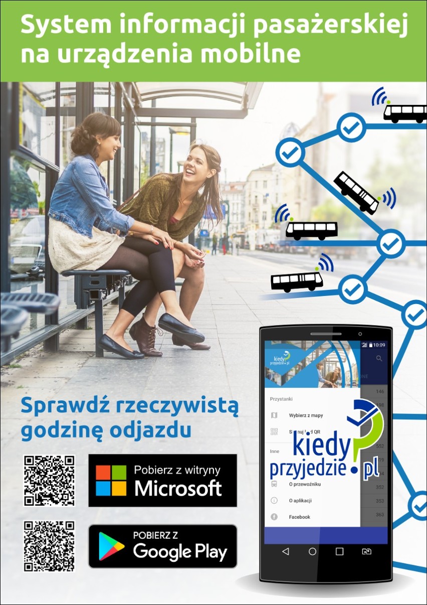 PKM Jaworzno ma aplikację kiedyprzyjedzie.pl na smartfony. ŚKUP też chwali się czymś nowym