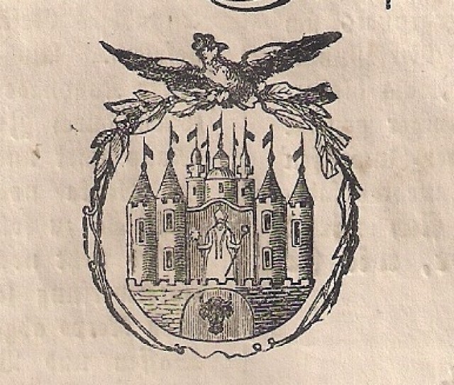 Dawny herb opublikowany w grudziądzkiej gazecie w tłumaczeniu „Grudziądzkie rozmówki" arkusz kronik miejskich z 1849 roku Nr 69 wydawany od roku 1825