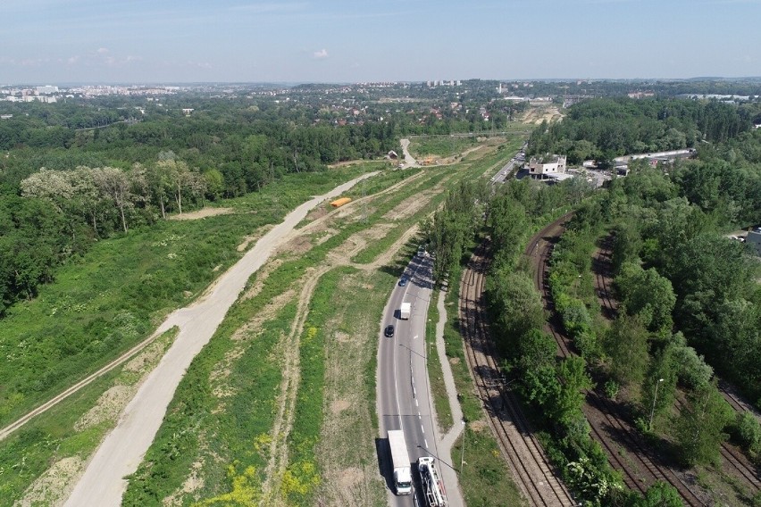 Budowa S7 Widoma - Kraków. Utrudnienia na Łowińskiego i zmiana projektu węzła. Sprawdzamy postępy prac! Zobaczcie zdjęcia lotnicze