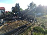 Pożar budynku gospodarczego w Korczewie [zdjęcia] 