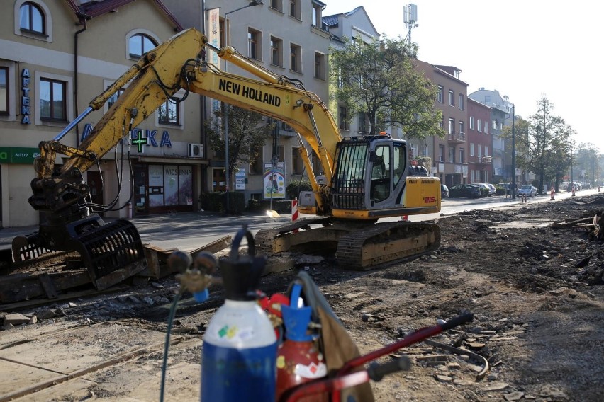 01.10.2018 krakow, 
ul. bronowicka i ul. krolewska, remont...