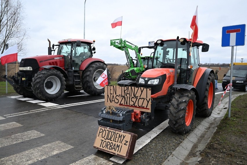 Zdjęcie z wczorajszego protestu rolników w Medyce