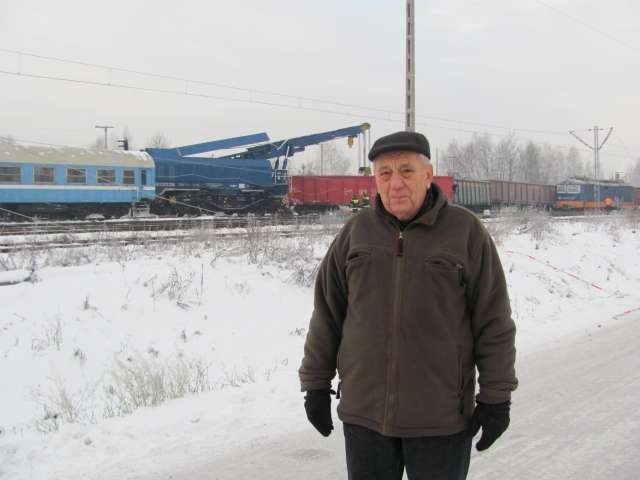 Janusz Błaszczyk mieszka w sąsiedztwie wykolejenia pociągu....