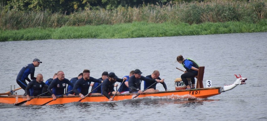 Malbork. Na Nogacie odbyły się mistrzostwa Polski w wyścigach łodzi smoczych [ZDJĘCIA, FILM]. Rywalizowali na długim dystansie