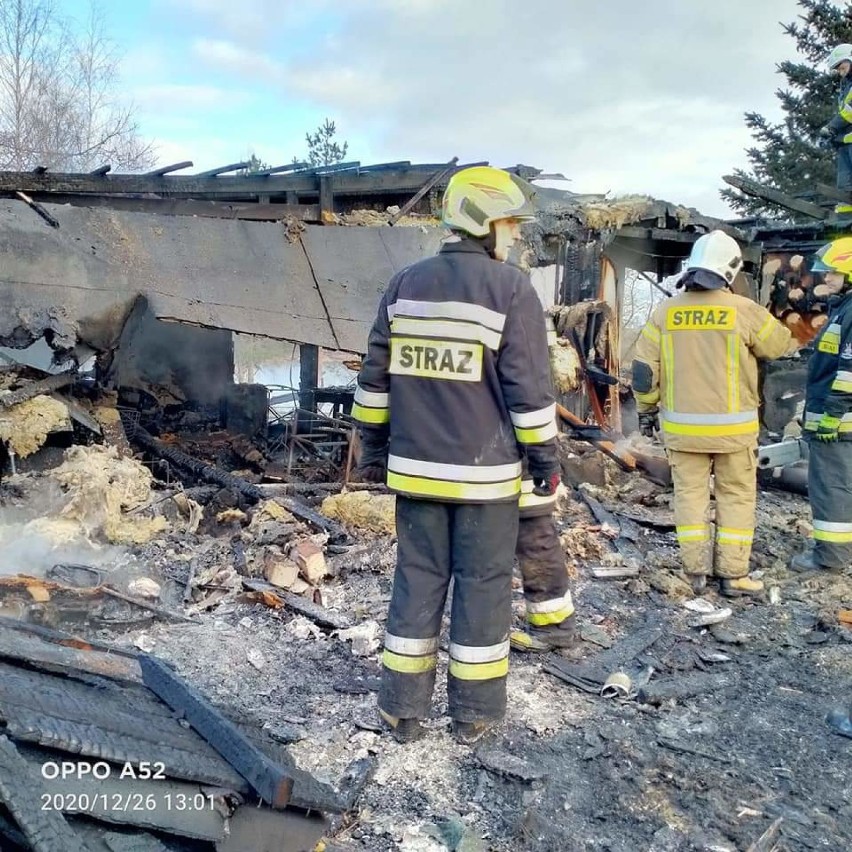 Pożar domku letniskowego w Nogacie w powiecie grudziądzkim [zdjęcia]