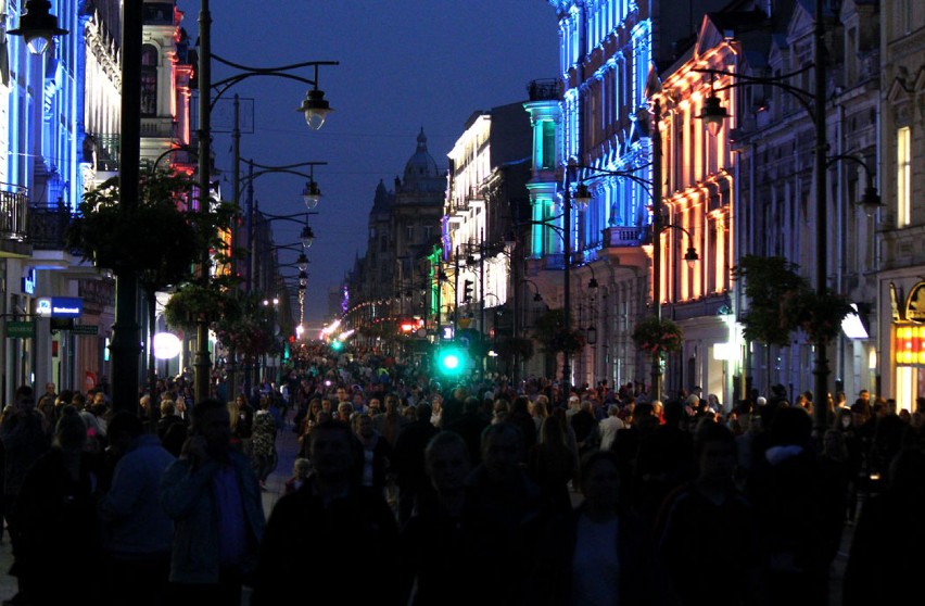 Piątek na festiwalu światła 2014 w Łodzi