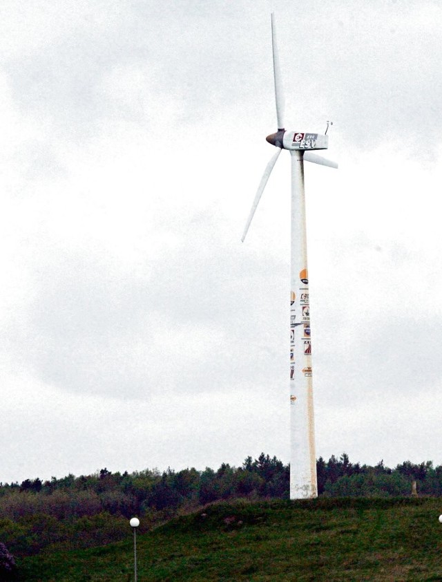 Jedyna jak na razie elektrownia wiatrowa w miejscowości Słup