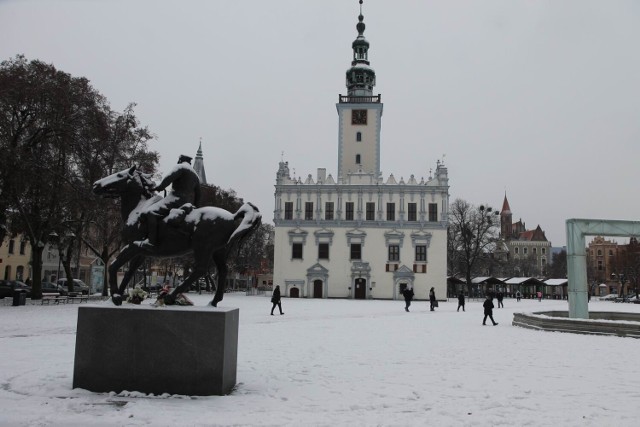 Chełmno po pierwszych opadach śniegu