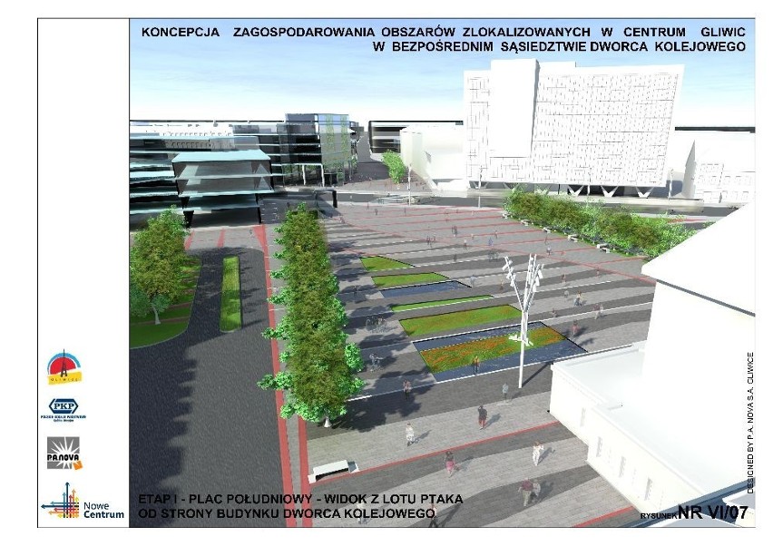 Gliwice: Nowe centrum i nowy dworzec PKP [WIZUALIZACJE, PLANY]