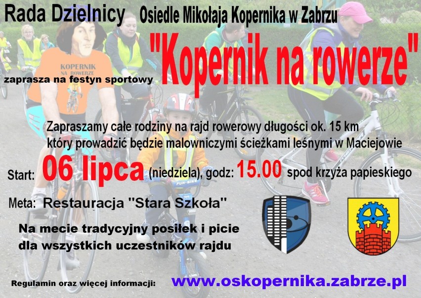 "Kopernik na rowerze" - czwarty rajd osiedla Kopernika w Zabrzu 