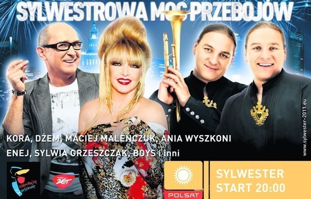 Sylwestrowa moc przebojów

Polsat &#8211; 20:00

Stolica po raz czwarty przywita Nowy Rok na wielkim koncercie sylwestrowym organizowanym przez Miasto Stołeczne Warszawa i Telewizję POLSAT. Wspólnie z mieszkańcami Warszawy w zabawie wezmą udział widzowie. Nie zabraknie największych polskich gwiazd. O północy życzenia noworoczne złoży Hanna Gronkiewicz-Waltz.