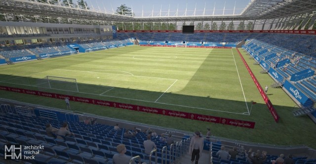 Koncepcja stadionu po modernizacji znana jest od wiosny zeszłego roku. Przygotował ją architekt Michał Heck.