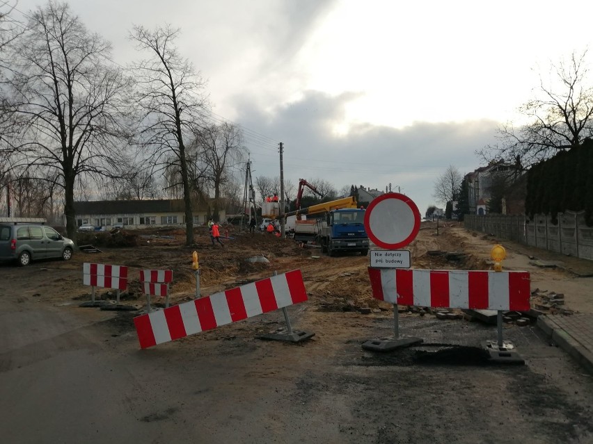 Budowa ronda w Pajęcznie idzie pełną parą[FOTO[]