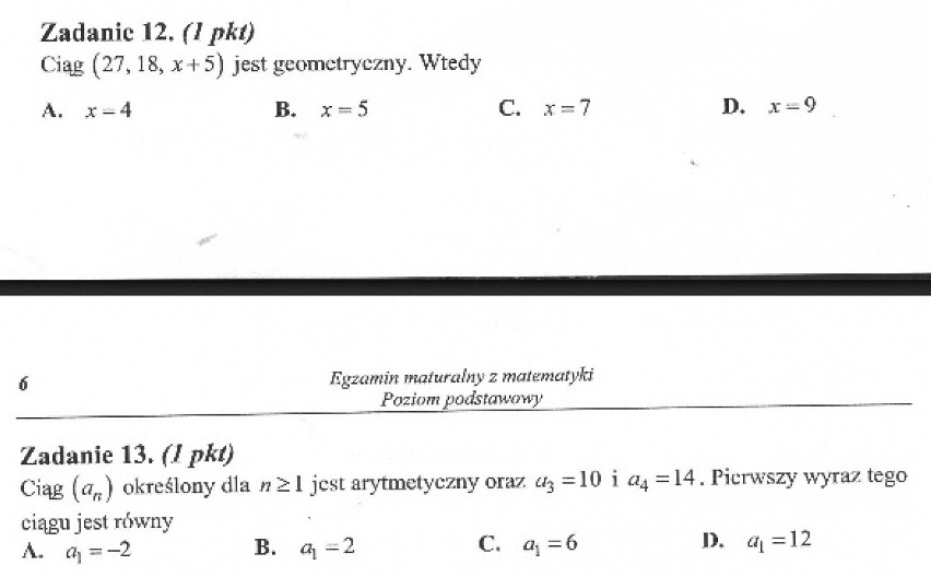 MATURA 2013 MATEMATYKA