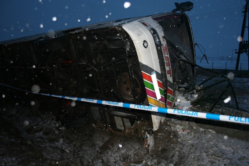 Tragiczny wypadek autobusu z kibicami Lechii Gdańsk