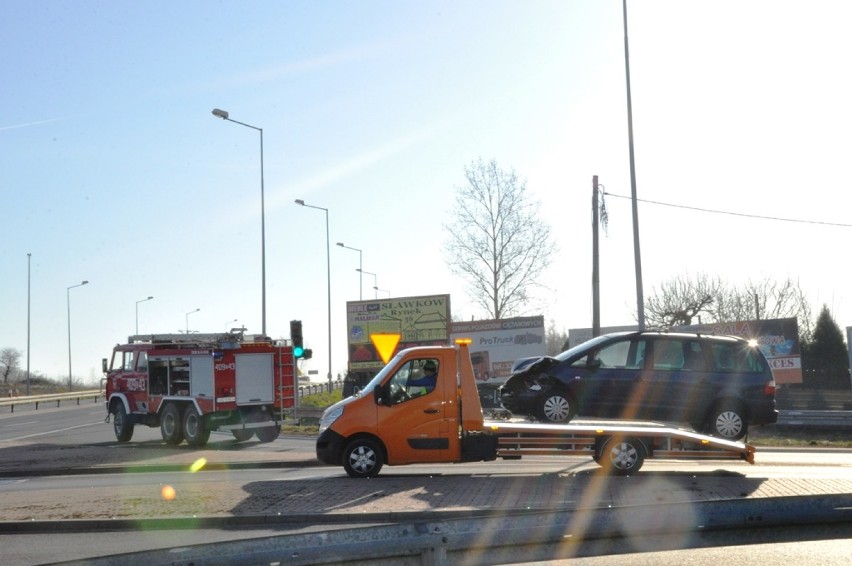 Wypadek w Sławkowie. Zderzenie dwóch aut