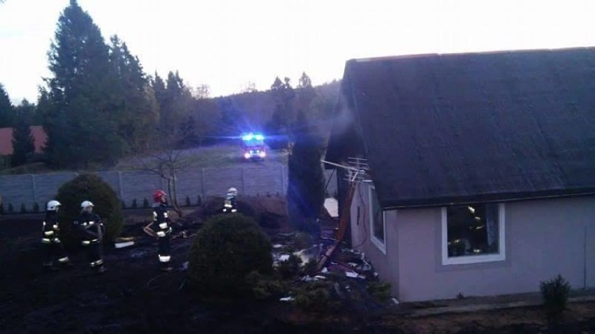 Pożar domku letniskowego w Bieszkowicach