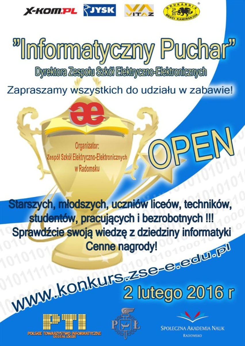 ZSE-E w Radomsku organizuje konkurs „Informatyczny Puchar”