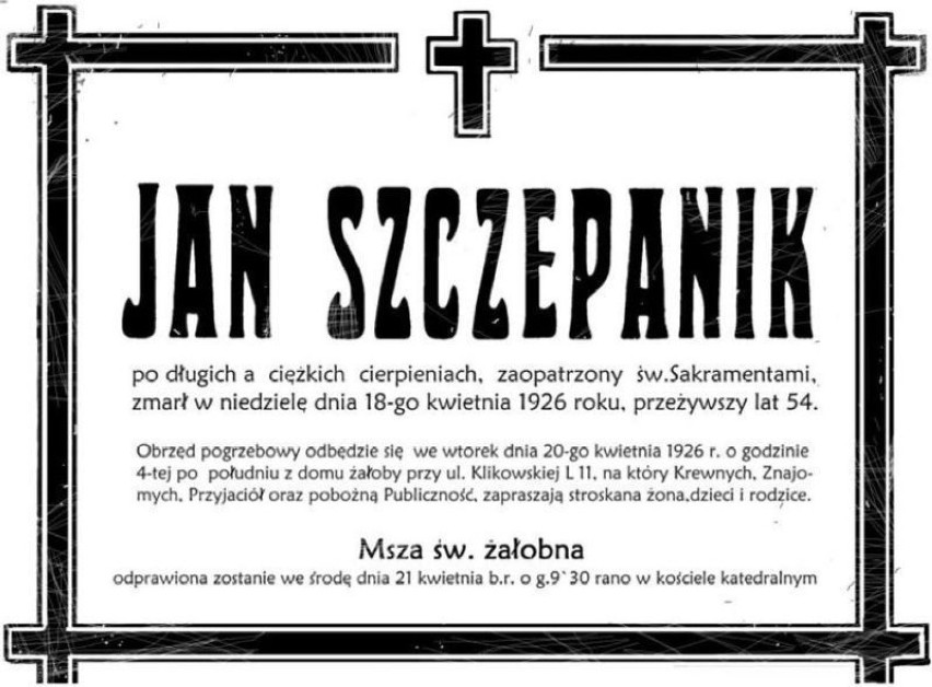 Nekrolog Jana Szczepanika.