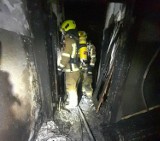 Nocny pożar w kamienicy w Malborku. Spłonęło mieszkanie. Nie ma osób poszkodowanych, ale zginął pies