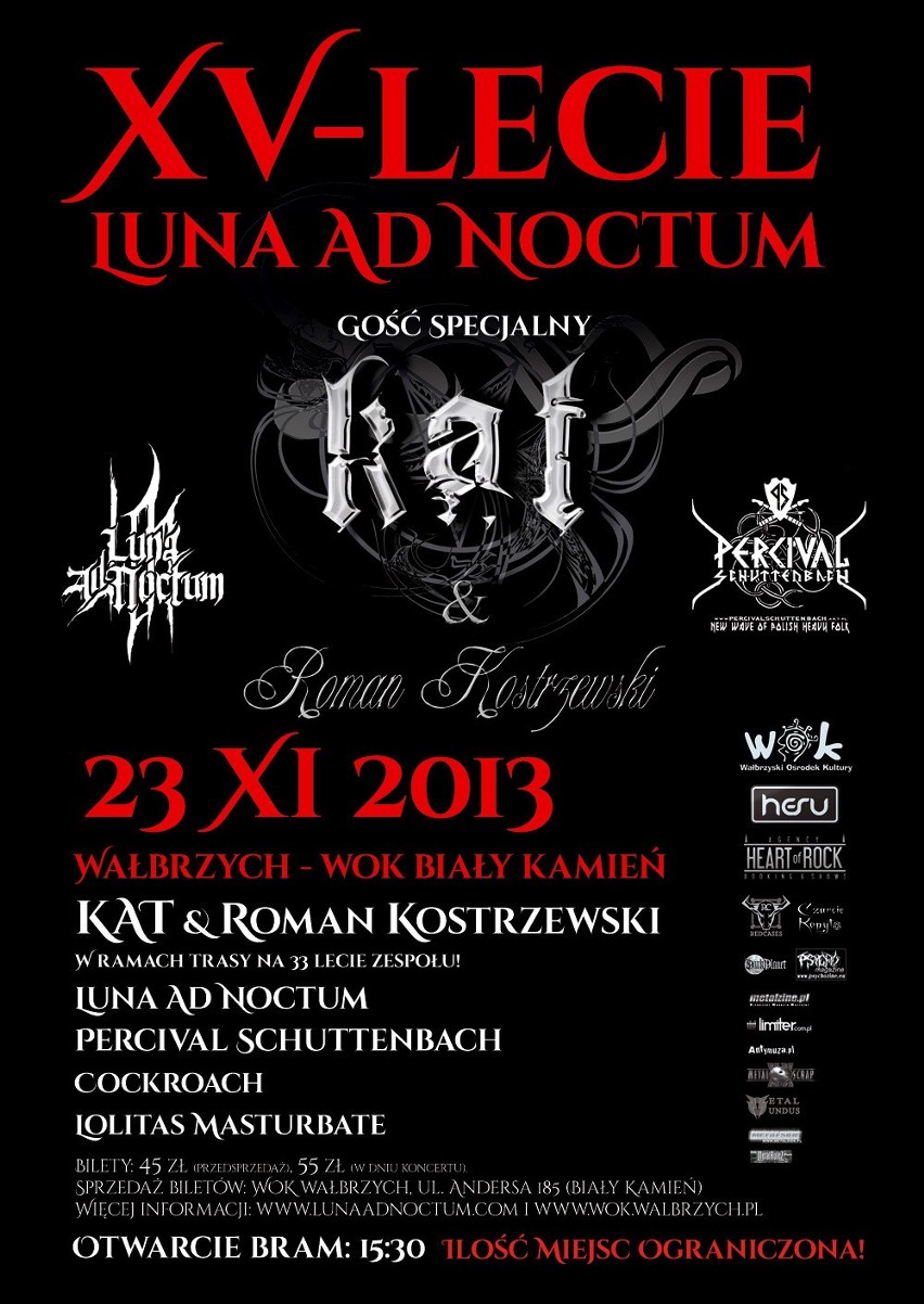 Zespół KAT & Roman Kostrzewski weźmie udział w koncercie...