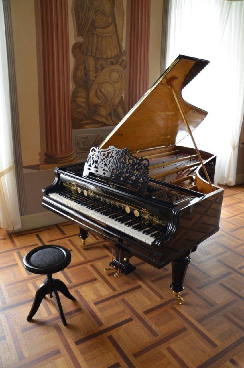 Muzeum Ziemiaństwa w Dobrzycy z zabytkowym fortepianem